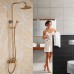 TY Antique Centerset Widespread Pullout Spray Rotatable with Ceramic Valve Single Handle Two Holes for Antique Copper   Shower Faucet - B0749MS8KQ